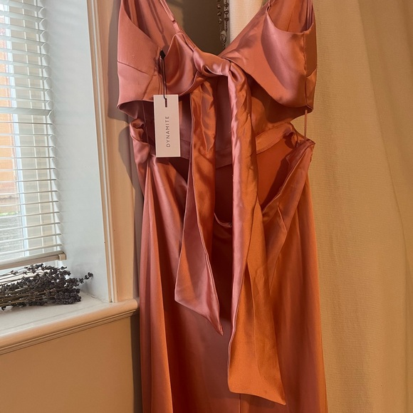 Satin Dress (pink) - Picture 3 of 5